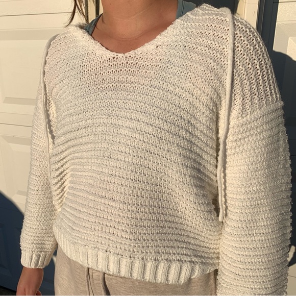 NWT! Loose Fit Hoodie (Cream) - Picture 3 of 6